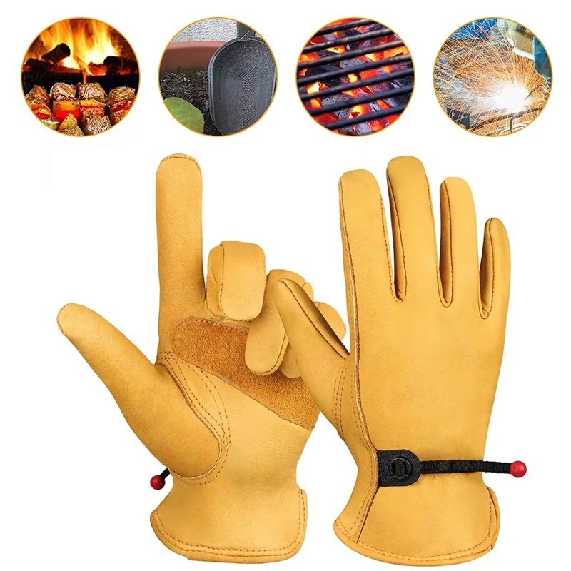 Gardening Tools Gloves - Leather Gloves Men Work Gloves Soft