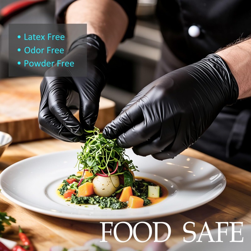 Gardening Tools Gloves - Disposable Gloves Black Home Nitrile Gloves