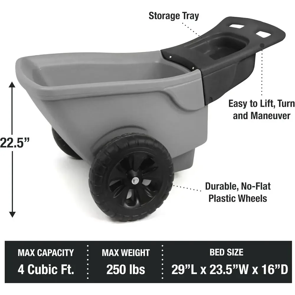 Durable Wheelbarrow with Stora - Gardening Tools Made In Usa ulasan dan harga
