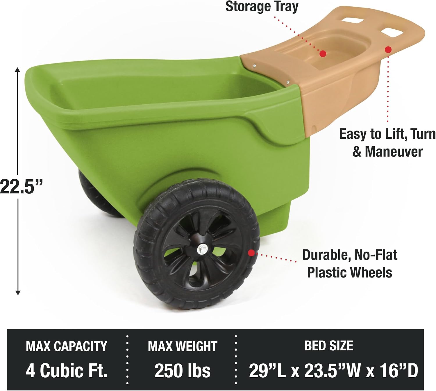 Durable Wheelbarrow Easy Haul  - Gardening Tools Made In Usa ulasan dan harga