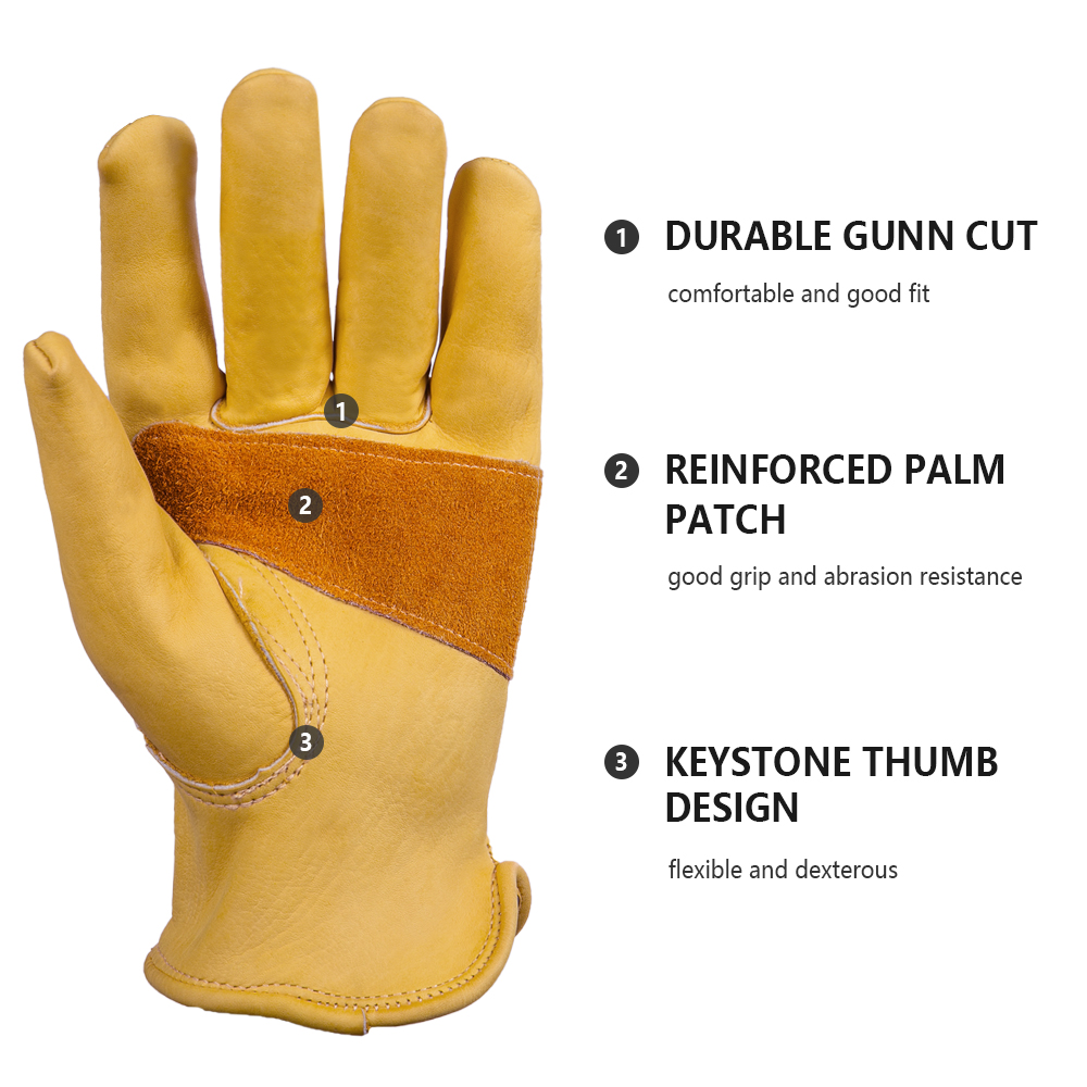 Leather Gloves Men Work Gloves - Gardening Tools Gloves ulasan dan harga