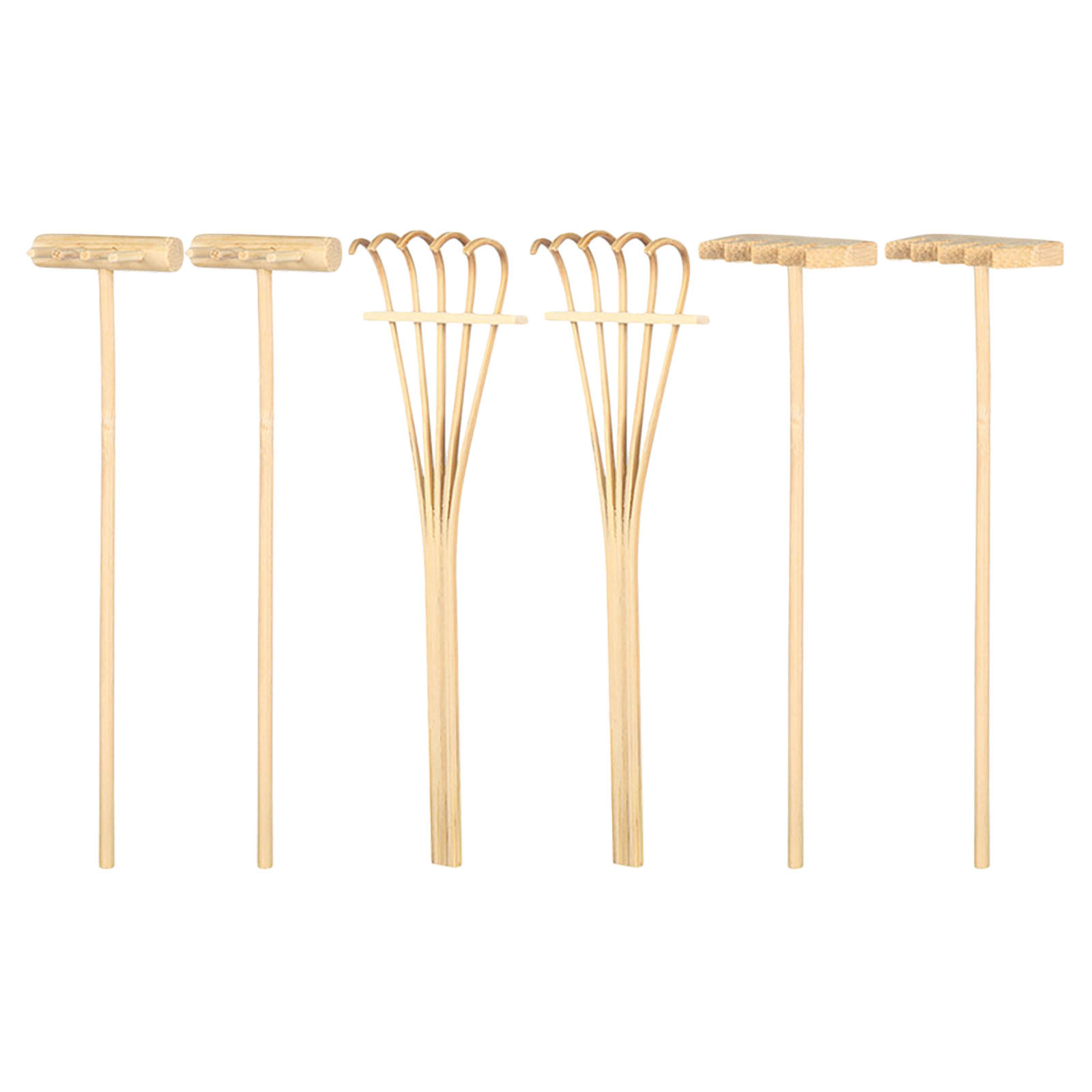 6Pcs Mini Sand Rake Set Bamboo - Gardening Tools And Accessories ulasan dan harga