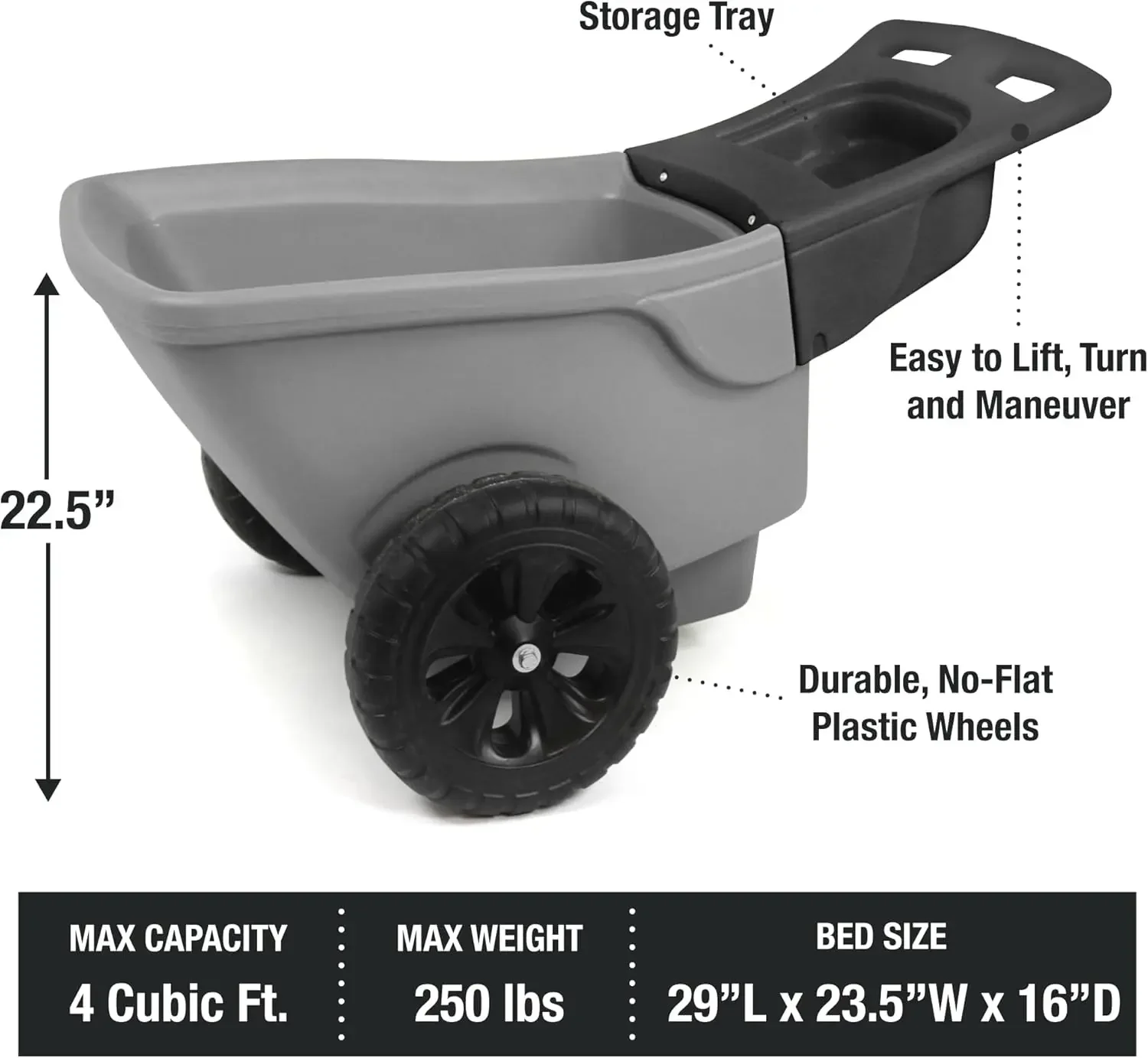 Easy Haul Durable Wheelbarrow  - Gardening Tools Made In Usa ulasan dan harga