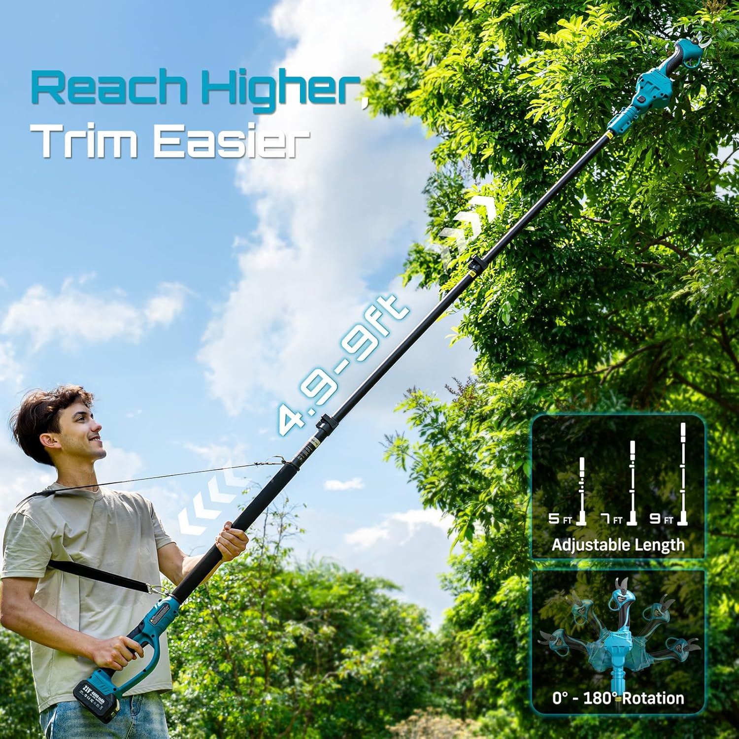 SEESII 2.5m Brushless Telescop - Gardening Tools Scissors ulasan dan harga