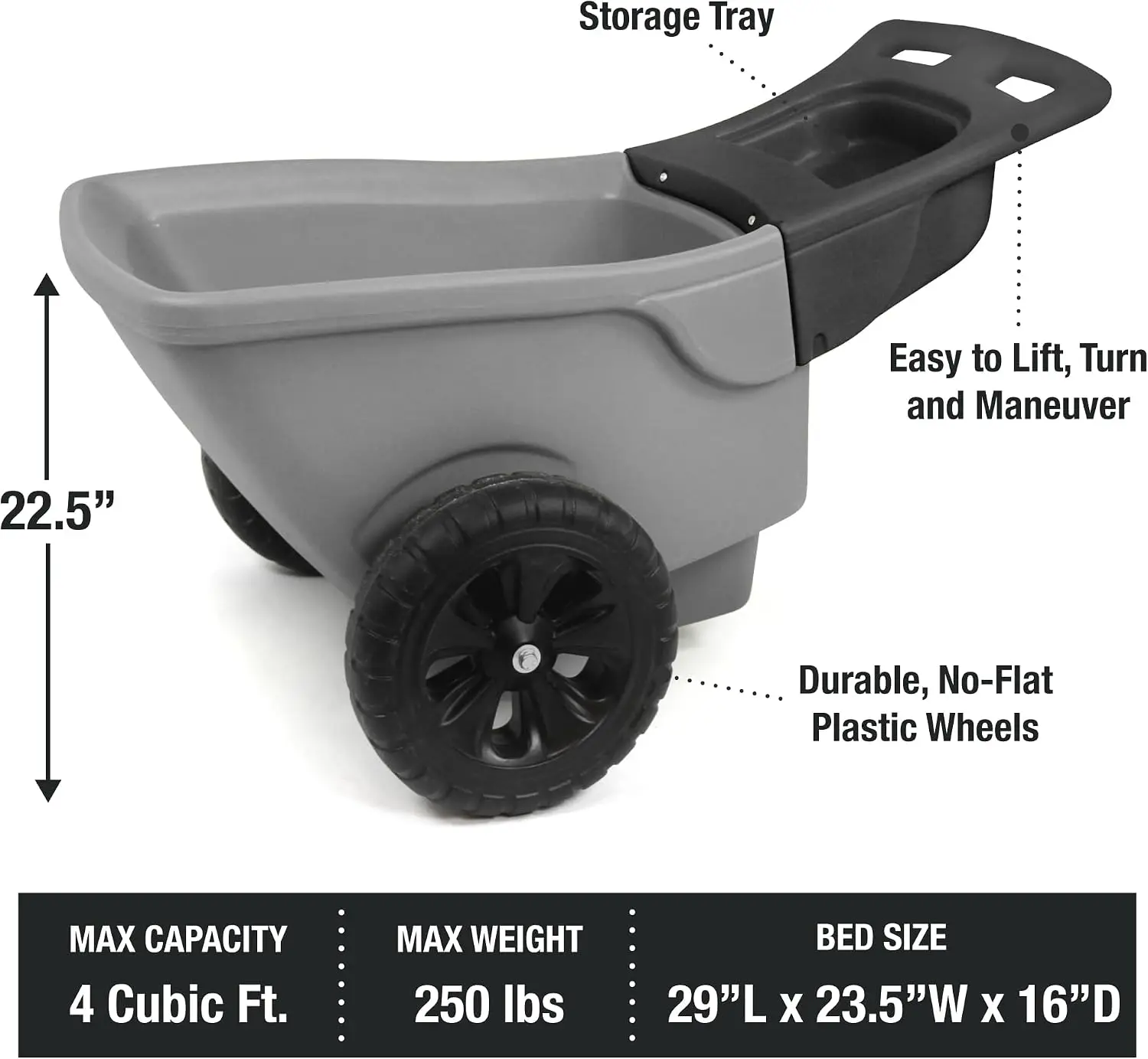 Easy Haul Durable Wheelbarrow  - Gardening Tools Made In Usa ulasan dan harga
