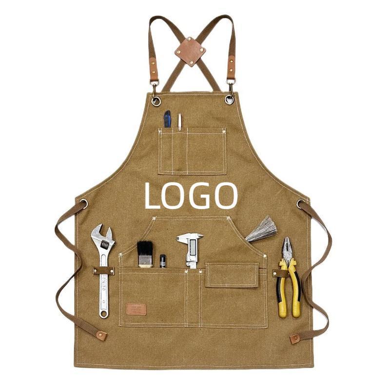 Canvas Apron With Multiple Poc - Gardening Tools Logo ulasan dan harga