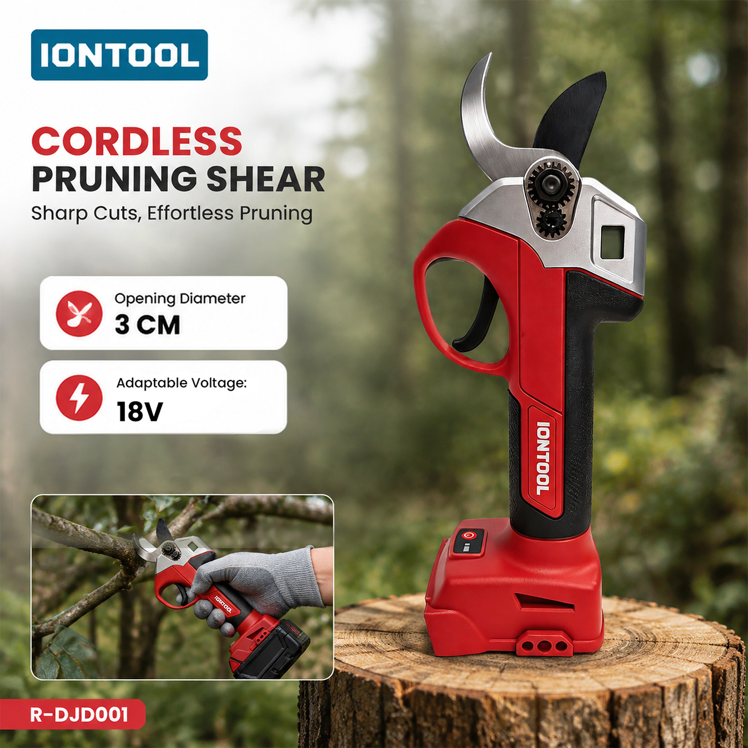 IONTOOL Red Cordless Pruning S - Gardening Tools Scissors ulasan dan harga
