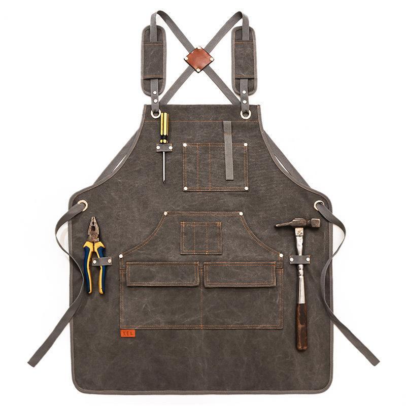 Canvas Apron With Printed Logo - Gardening Tools Logo ulasan dan harga