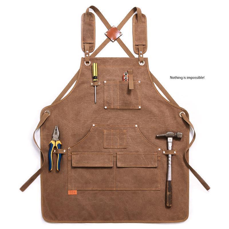 Canvas Apron With Printed Logo - Gardening Tools Logo ulasan dan harga