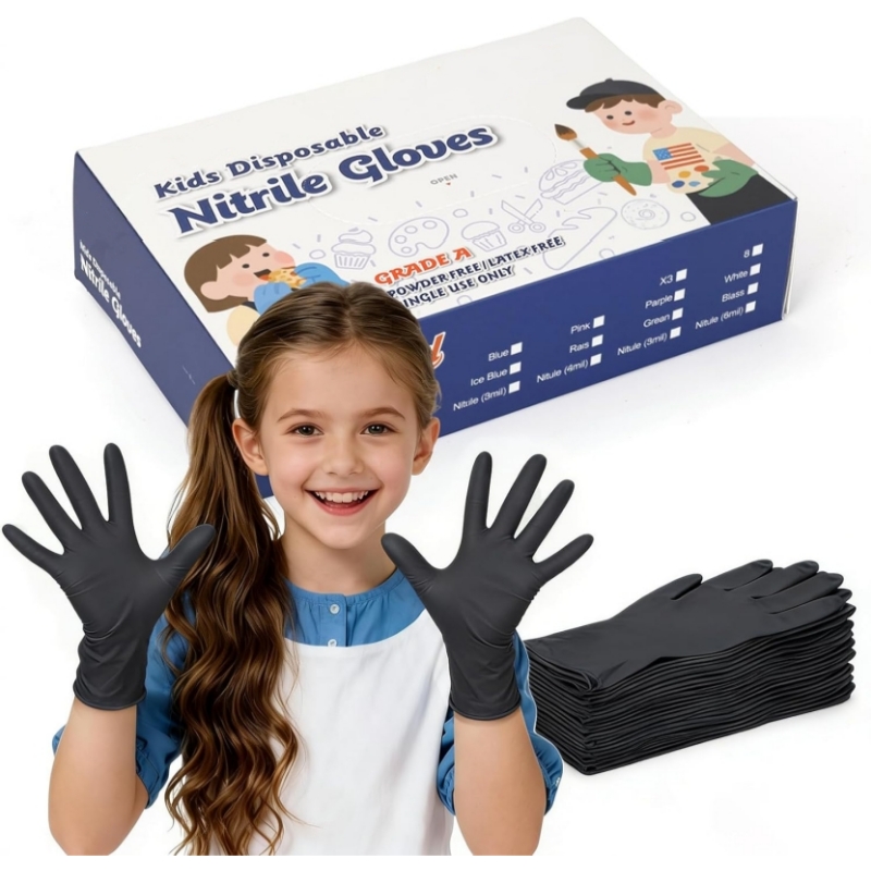 Kids Black Nitrile Disposable  - Gardening Tools Gloves ulasan dan harga