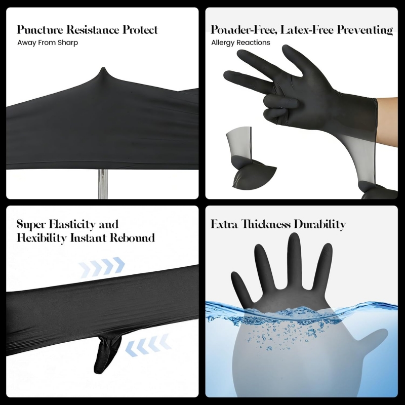 Kids Black Nitrile Disposable  - Gardening Tools Gloves ulasan dan harga