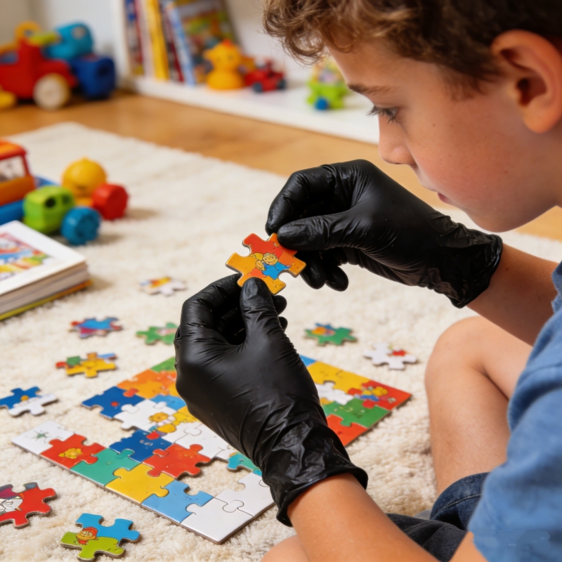 Kids Black Nitrile Disposable  - Gardening Tools Gloves ulasan dan harga