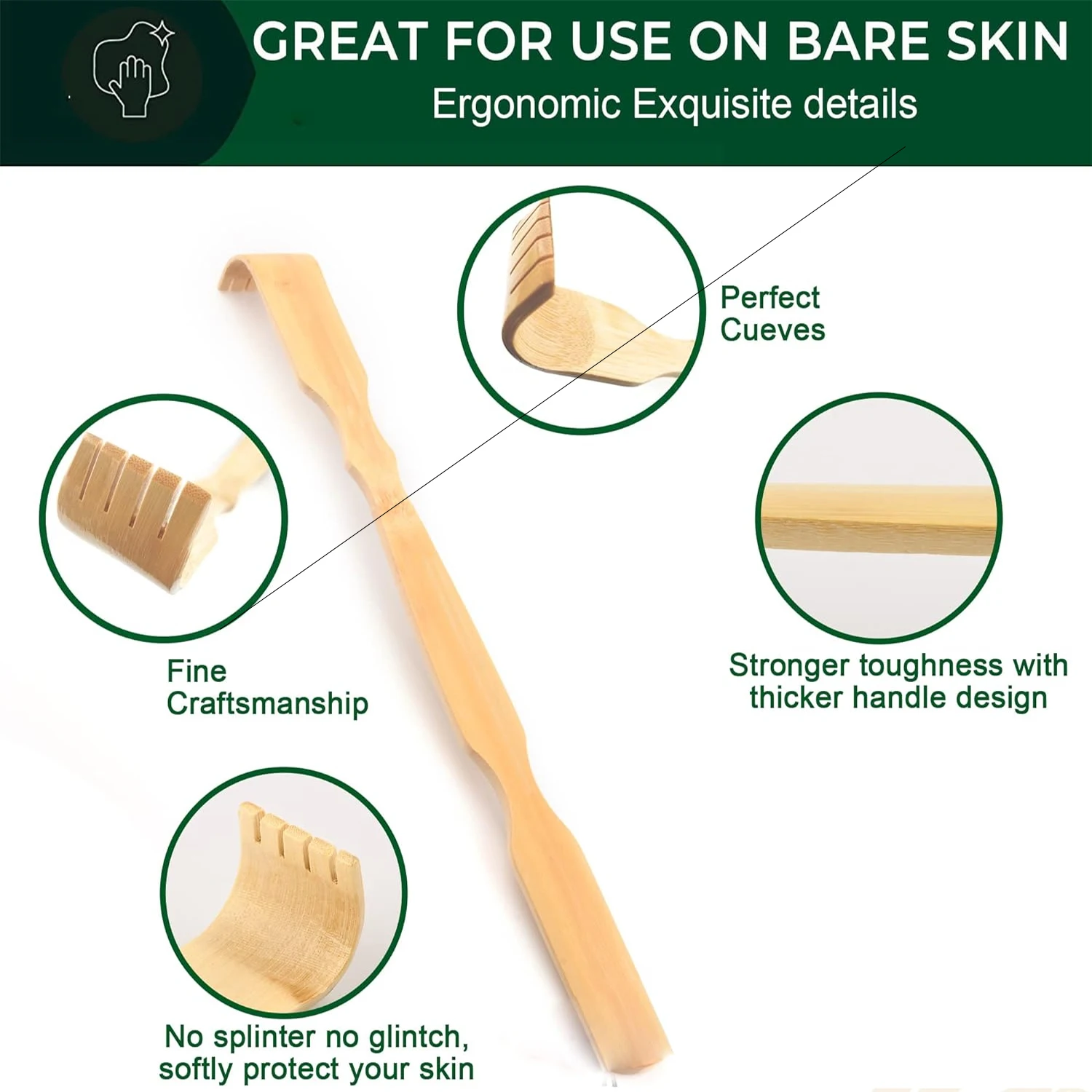 Bamboo Back Scratcher – Natura - Gardening Tools Long Handle ulasan dan harga