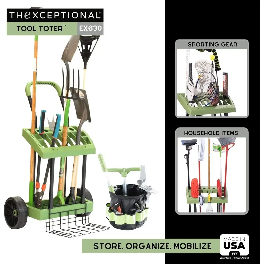 Garden Tool Cart with Tote, Wh - Gardening Tools Made In Usa ulasan dan harga
